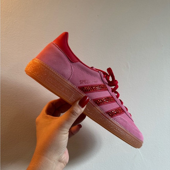 adidas Spezial Pink and Red Suede Sneakers - Picture 3 of 5